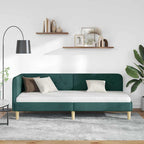 Estructura de cama en esquina Verde oscuro 80 x 200 cm tela