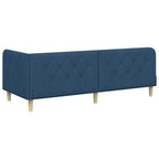 Estructura de cama en esquina Azul 80 x 200 cm tela