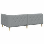 Estructura de cama en esquina Gris Claro 100 x 200 cm tela