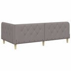 Estructura de cama en esquina Taupé 100 x 200 cm tela