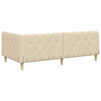 Estructura de cama en esquina Crema 100 x 200 cm tela