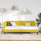 Estructura de cama en esquina Amarillo 100 x 200 cm Terciopelo
