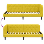 Estructura de cama en esquina Amarillo 100 x 200 cm Terciopelo