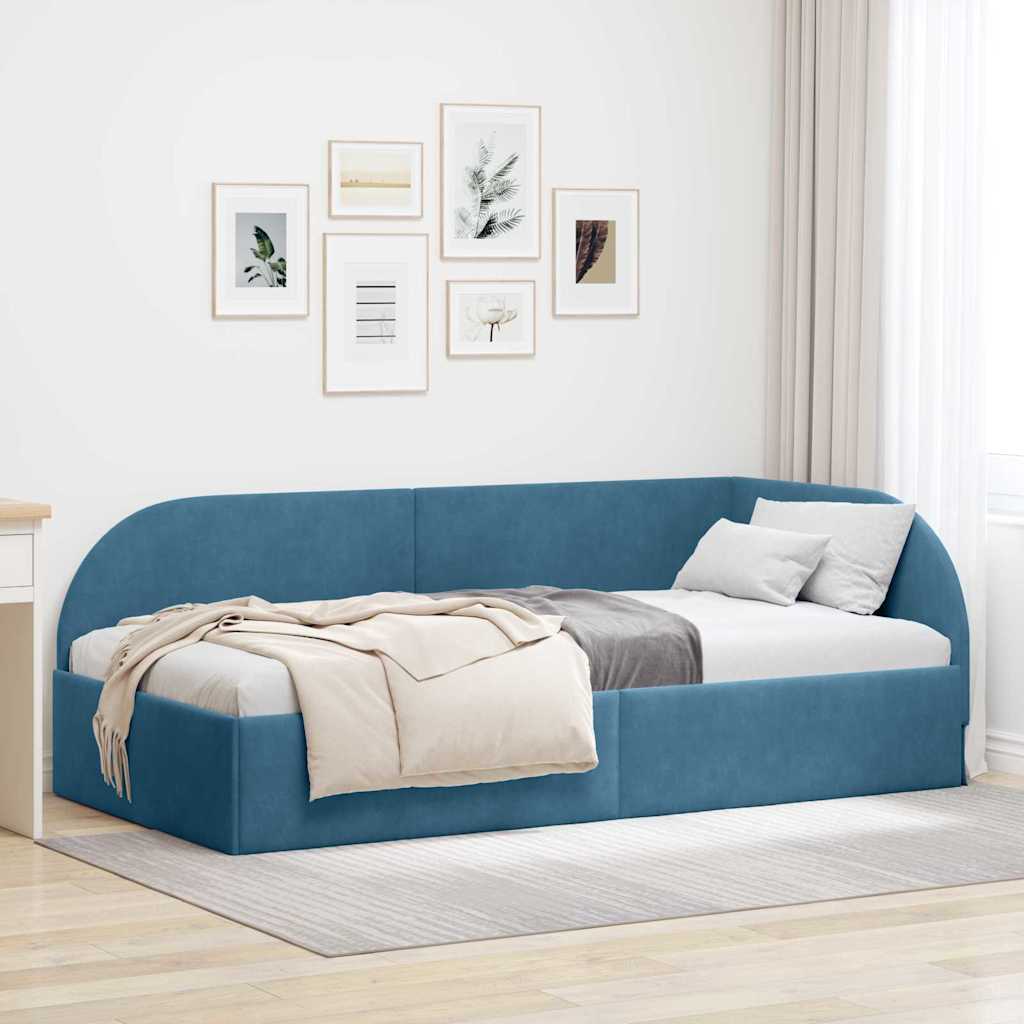 Estructura de cama en esquina Amarillo 100 cm x 200 cm