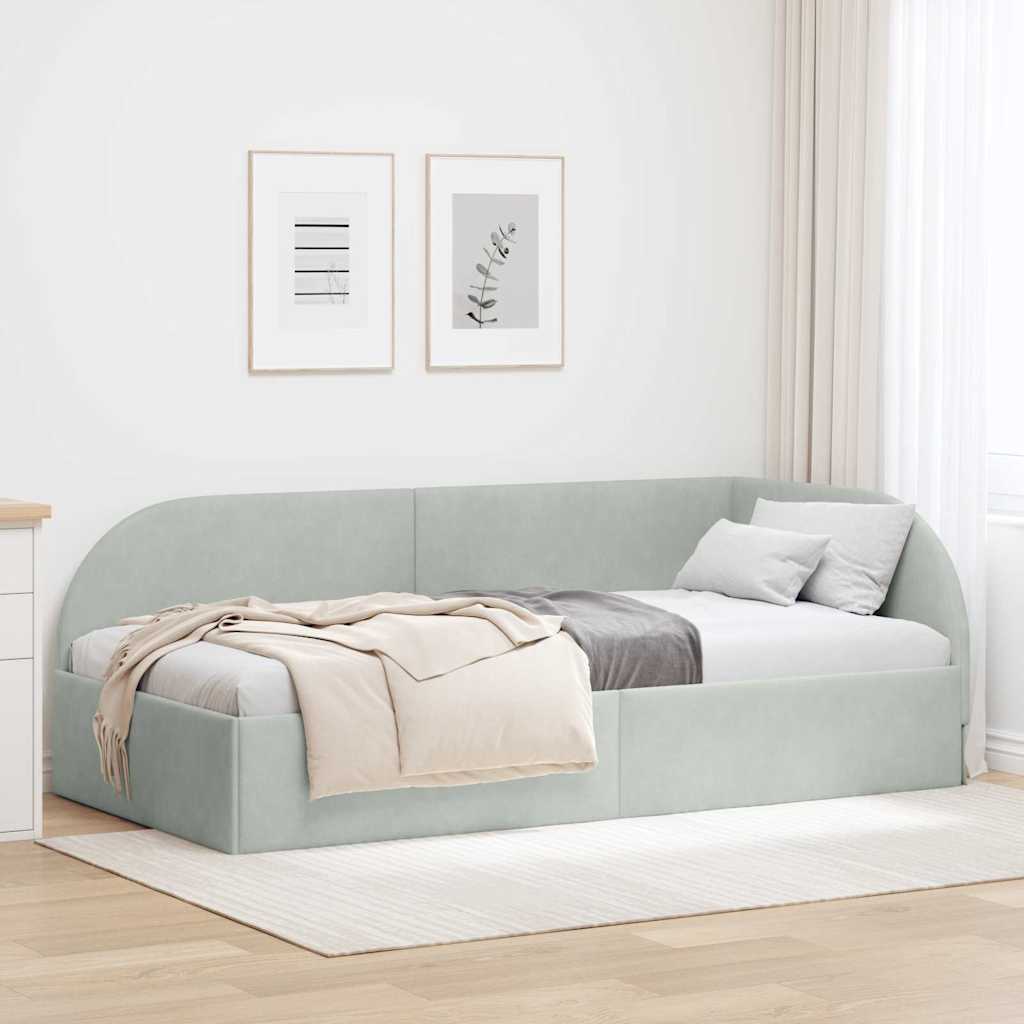 Estructura de cama en esquina Amarillo 100 cm x 200 cm