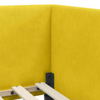 Estructura de cama en esquina Amarillo 100 cm x 200 cm