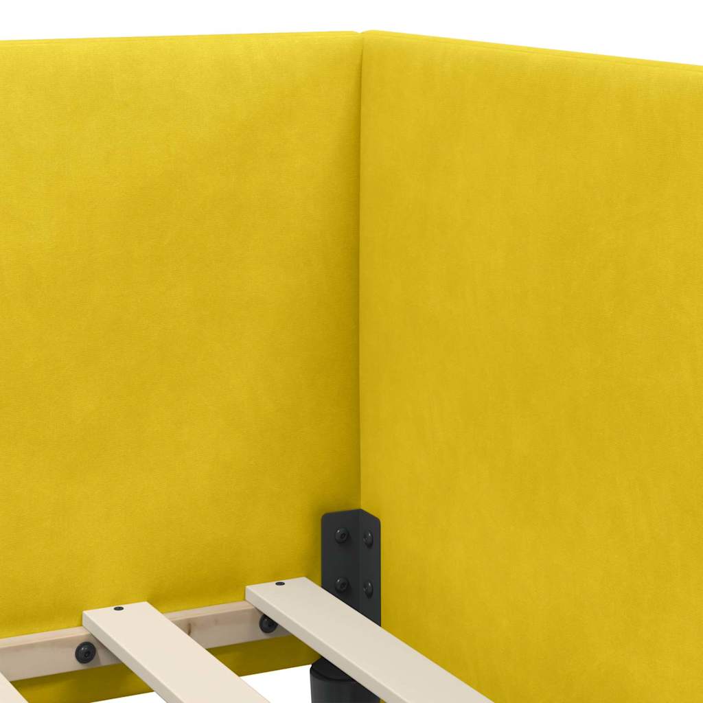 Estructura de cama en esquina Amarillo 100 cm x 200 cm