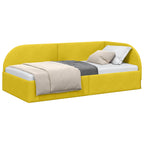 Estructura de cama en esquina Amarillo 100 cm x 200 cm