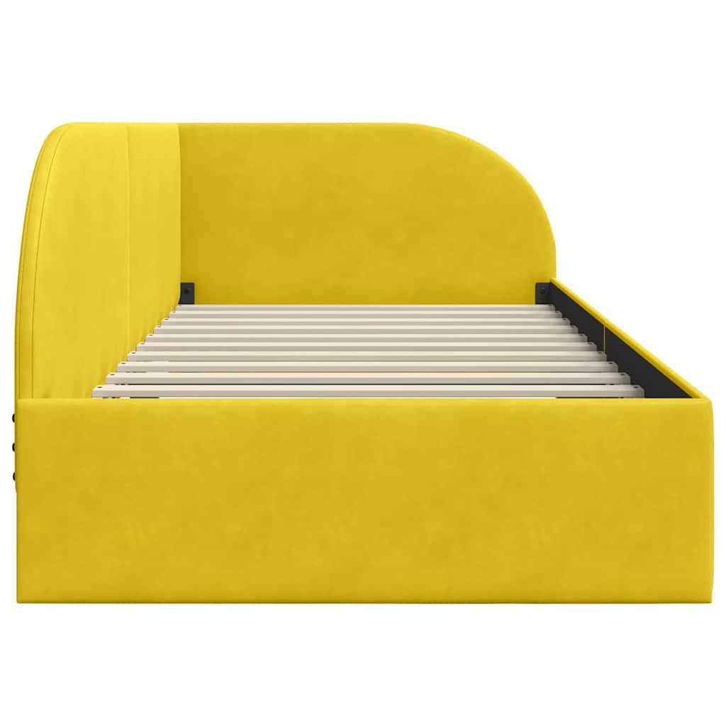 Estructura de cama en esquina Amarillo 100 cm x 200 cm