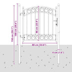 Puerta de cerca EMMEN 100 x 100 cm