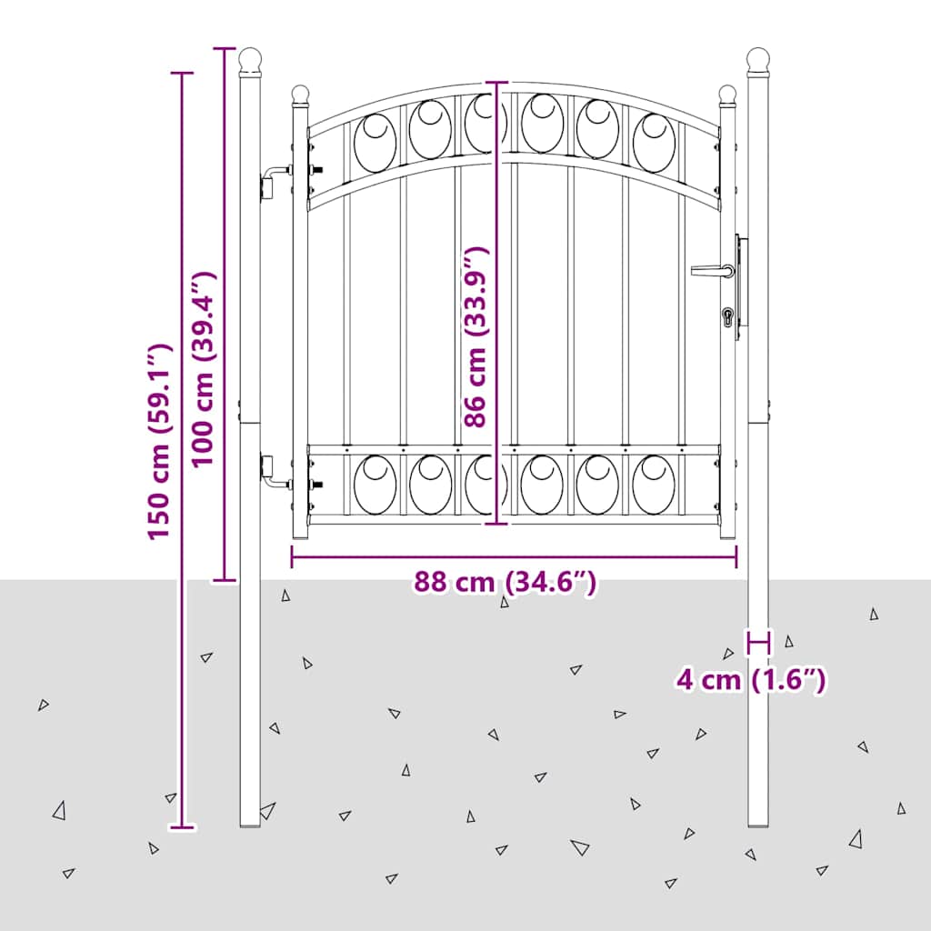 Puerta de cerca EMMEN 100 x 100 cm