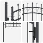 Puerta de cerca con picos EMMEN 100 x 100 cm