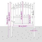 Puerta de cerca con picos EMMEN 100 x 100 cm