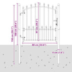 Puerta de cerca con picos EMMEN 100 x 100 cm