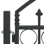 Puerta de cerca ASSEN 301 x 175,5 cm Acero Gris Con cerradura