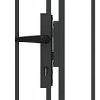 Puerta de cerca ASSEN 301 x 175,5 cm Acero Gris Con cerradura
