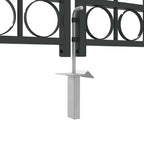 Puerta de cerca ASSEN 301 x 175,5 cm Acero Gris Con cerradura