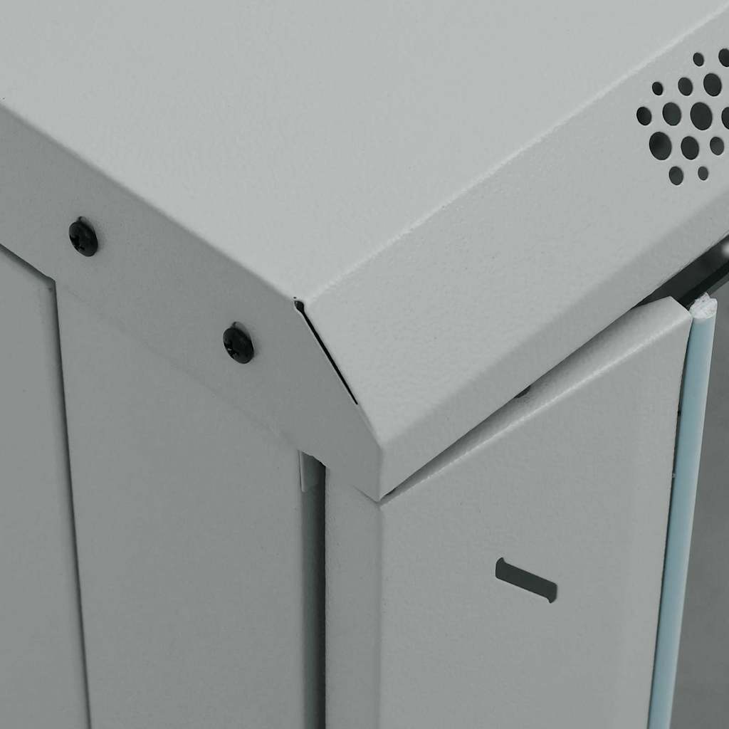 Armario de red con almacenamiento Gris 60 x 60 x 80 cm Acero
