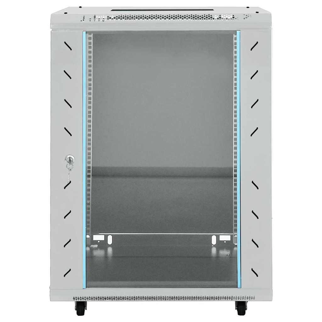 Armario de red con almacenamiento Gris 60 x 60 x 80 cm Acero