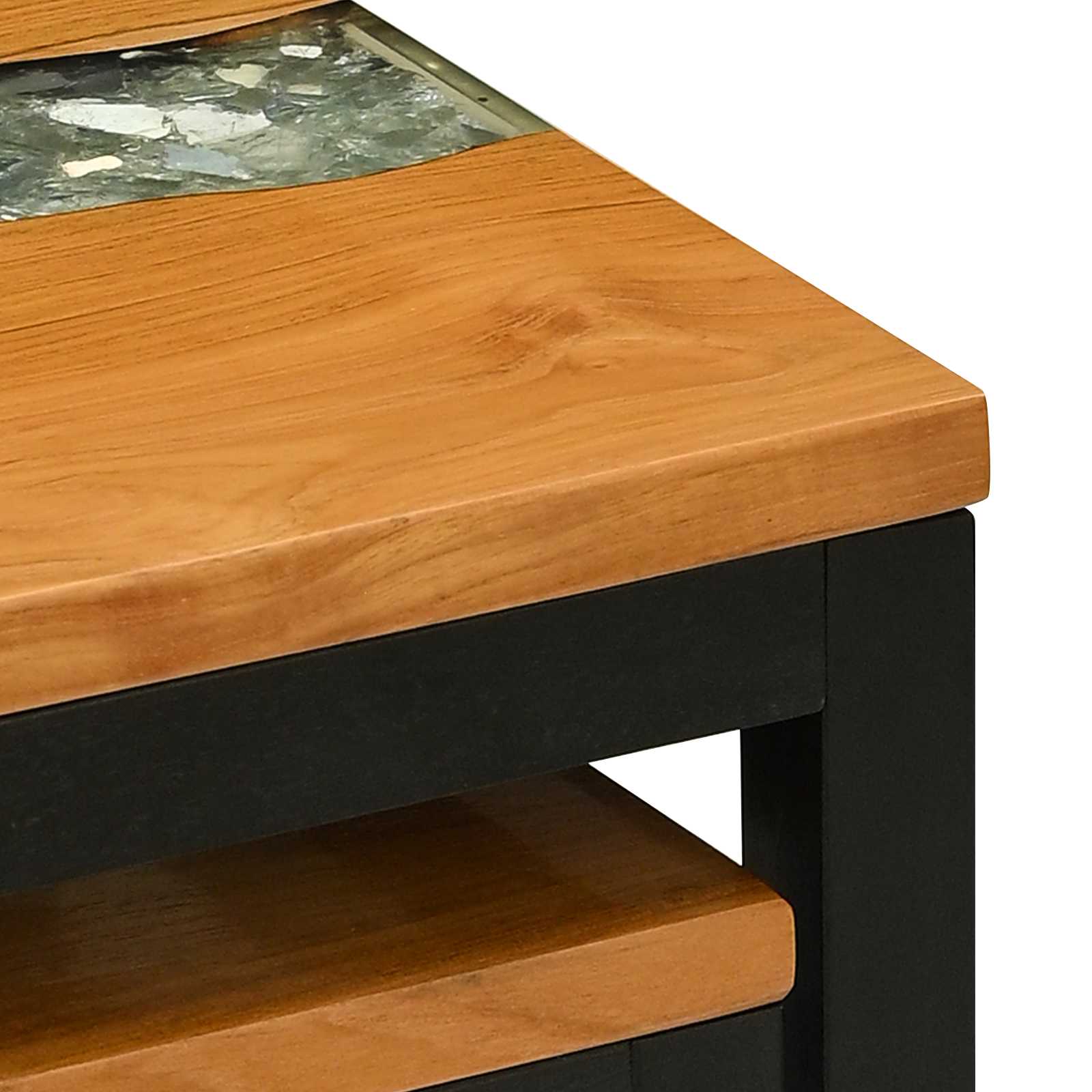 Mesa Nido 3 pcs Marrón Madera de teca maciza