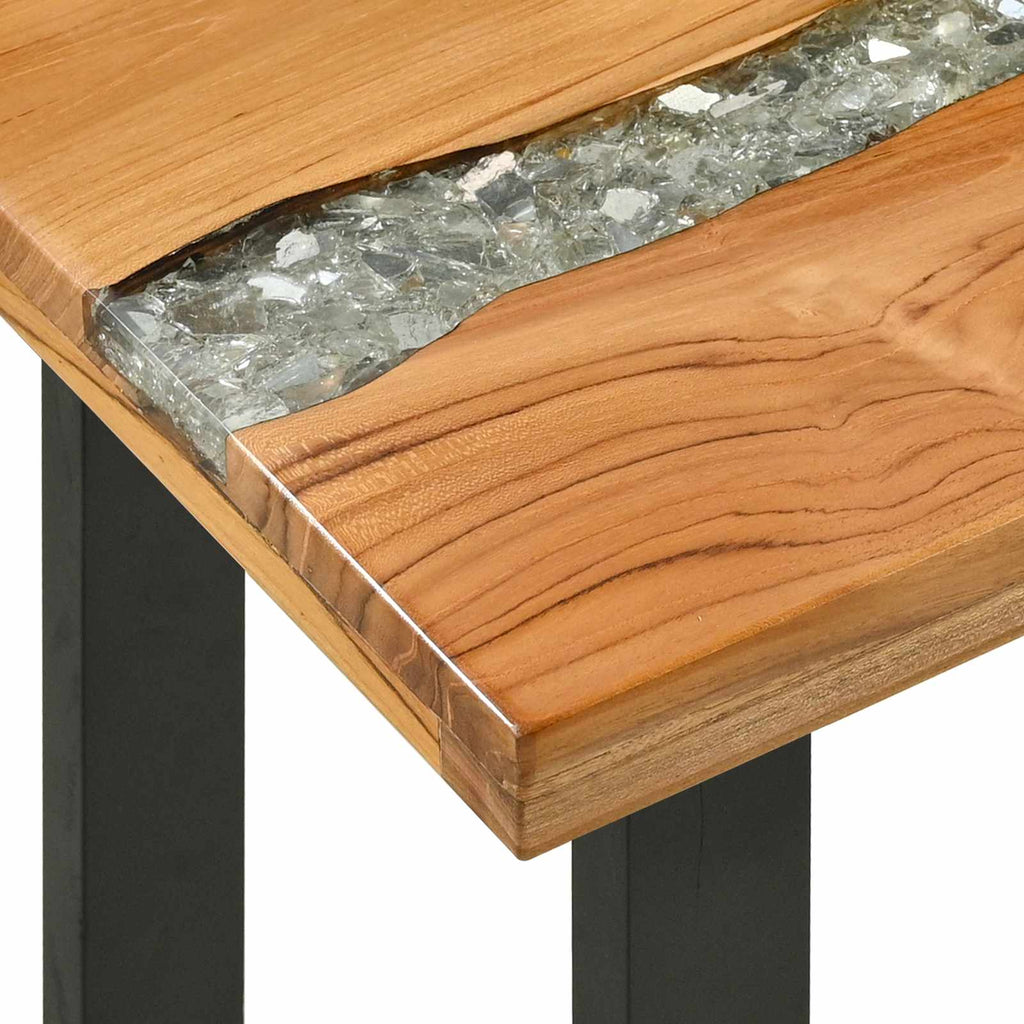 Mesa Consola Marrón 100 x 35 x 75 cm Madera de teca maciza