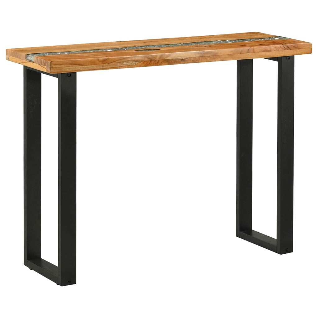 Mesa Consola Marrón 100 x 35 x 75 cm Madera de teca maciza