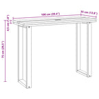 Mesa Consola Marrón 100 x 35 x 75 cm Madera de teca maciza