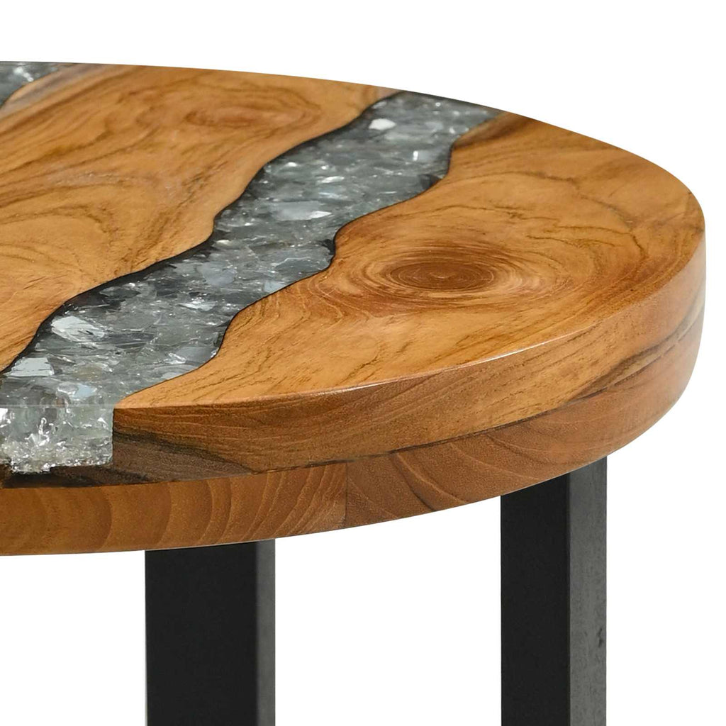 Mesa de Café Marrón 40 x 40 x 45 cm Madera de teca maciza