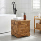 Brown Storage Stool 40 x 40 x 45 cm