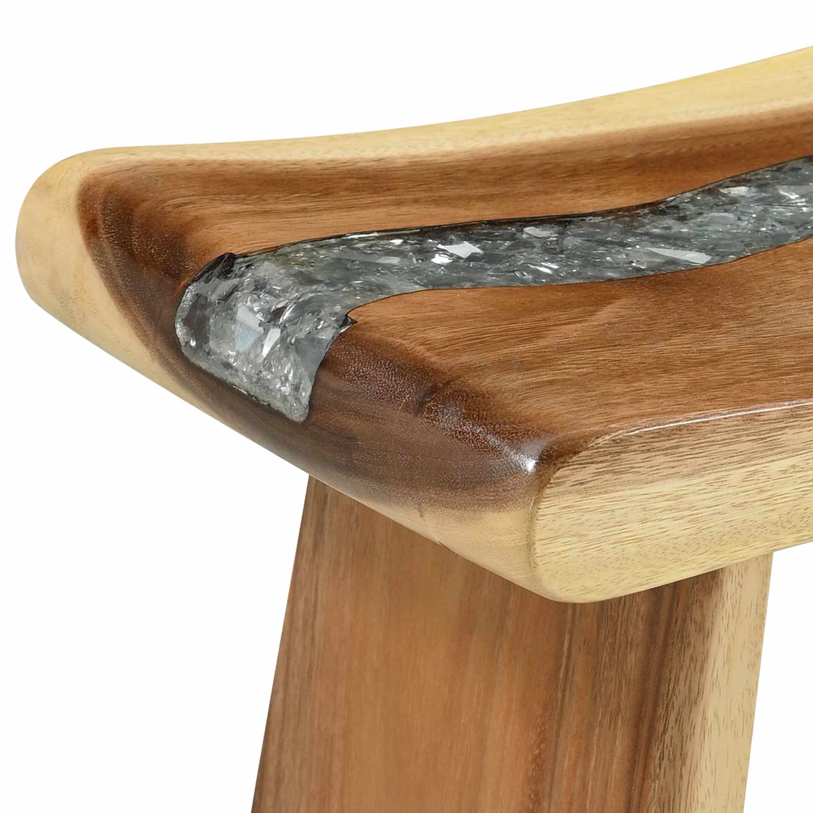 Taburete de ducha Natural 50 x 30 x 44 cm Madera Suar Sólida