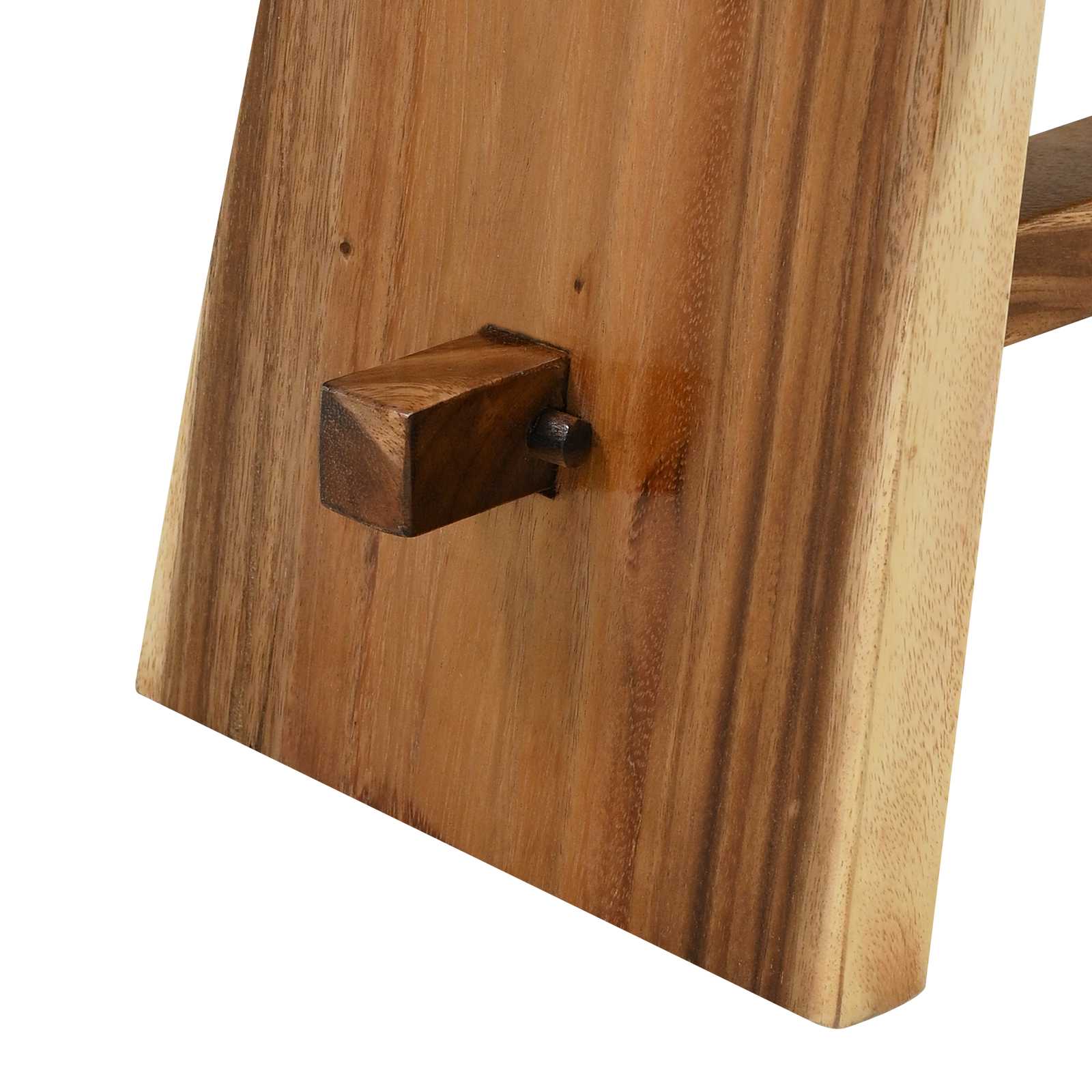 Taburete de ducha Natural 50 x 30 x 44 cm Madera Suar Sólida