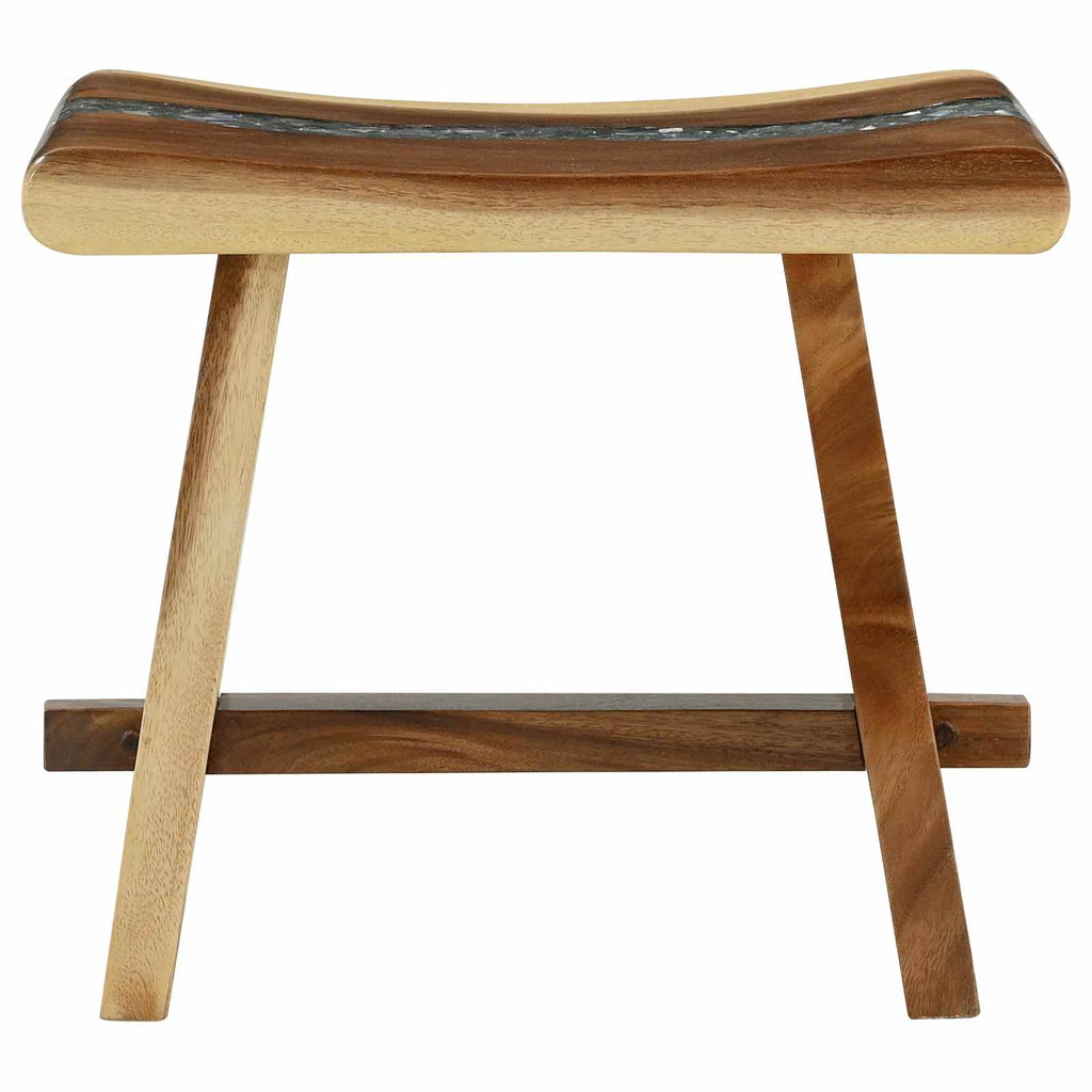 Taburete de ducha Natural 50 x 30 x 44 cm Madera Suar Sólida