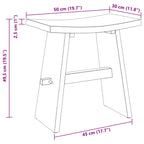 Taburete de baño Marrón 50 x 29,5 x 50,5 cm