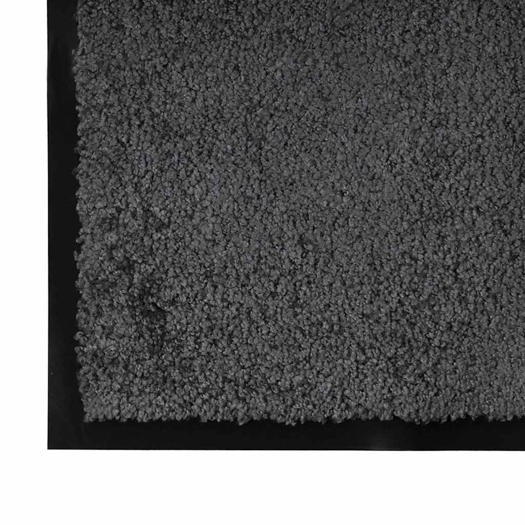 Felpudo Antracita 60 x 40 x 1.2 cm Tela de peluche
