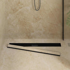 Drenaje de ducha 2 en 1 Negro 100 cm Acero inoxidable 304
