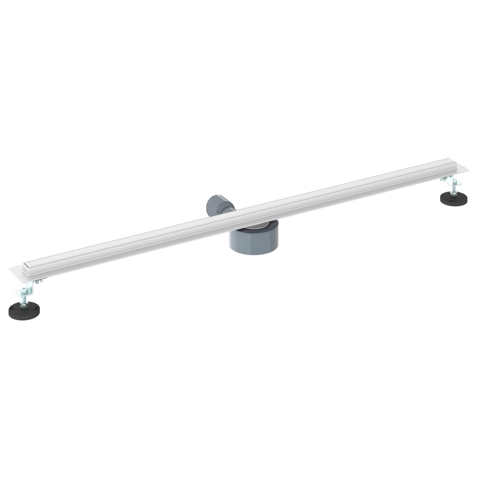 Desagüe de ducha 360° con modelo delgado Plateado 100 cm