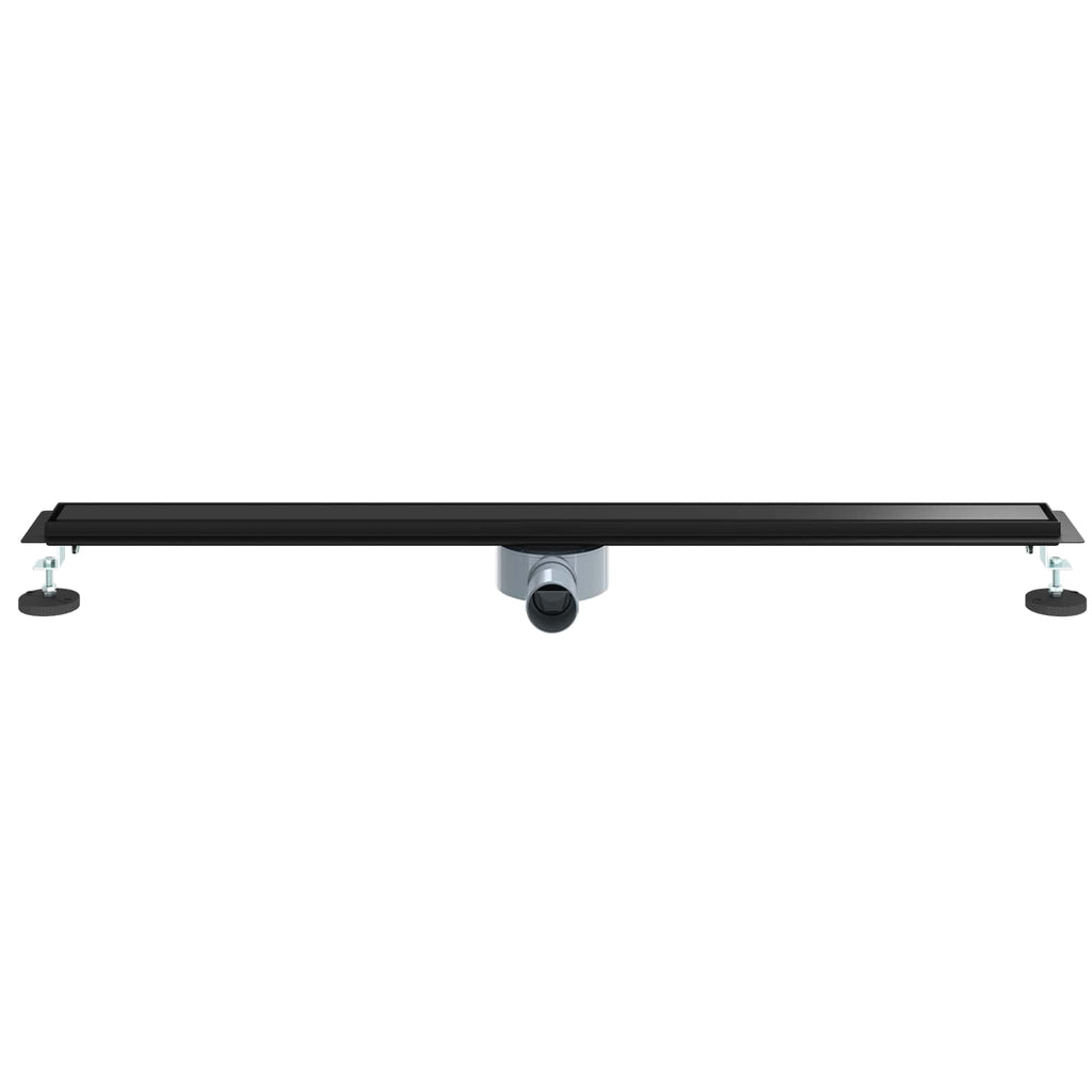 Desagüe de ducha 2 en 1 con sifón de 360° Negro 100 cm