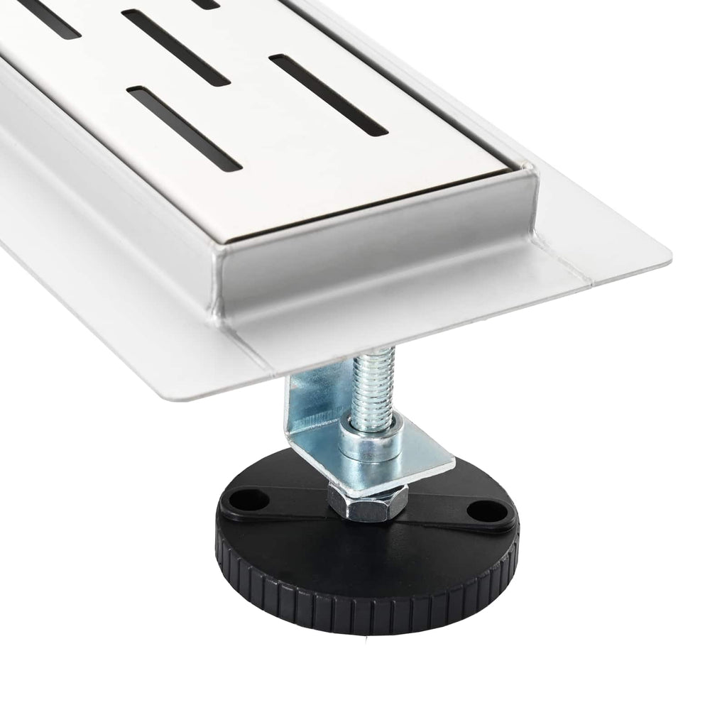Desagüe de ducha con tapa de vidrio y sifón 360° 100 cm