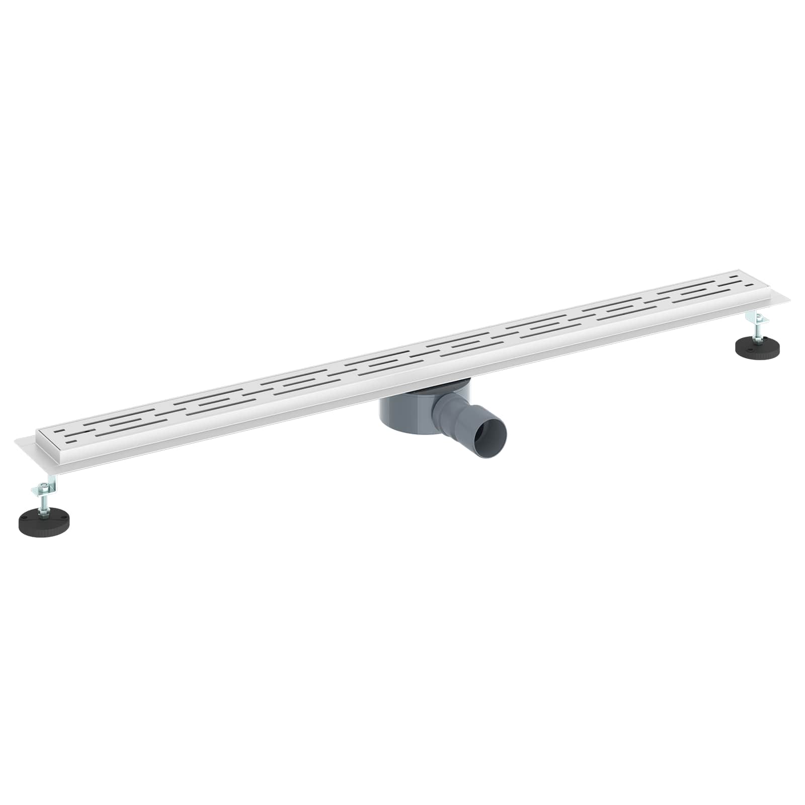 Desagüe de ducha con tapa de vidrio y sifón 360° 100 cm
