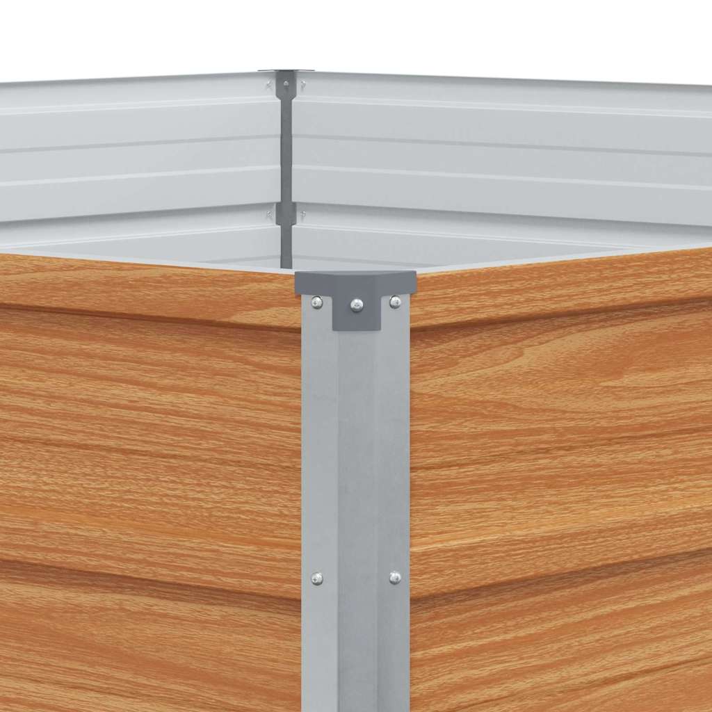 Cama de Jardín Elevada Aspecto de madera 129 x 129 x 45 cm