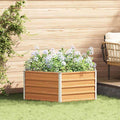 Cama de Jardín Elevada Aspecto de madera 129 x 129 x 45 cm
