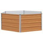 Cama de Jardín Elevada Aspecto de madera 129 x 129 x 45 cm