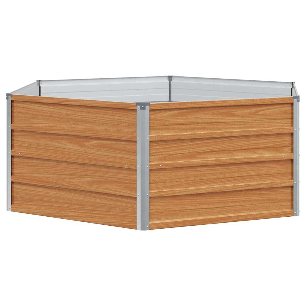 Cama de Jardín Elevada Aspecto de madera 129 x 129 x 45 cm