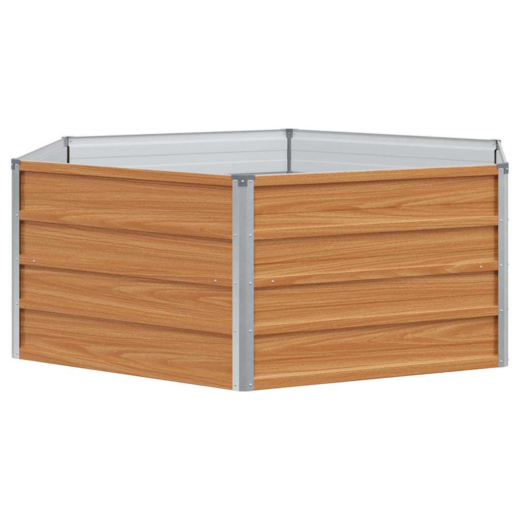 Cama de Jardín Elevada Aspecto de madera 129 x 129 x 45 cm