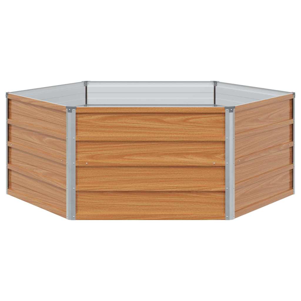 Cama de Jardín Elevada Aspecto de madera 129 x 129 x 45 cm