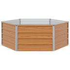 Cama de Jardín Elevada Aspecto de madera 129 x 129 x 45 cm