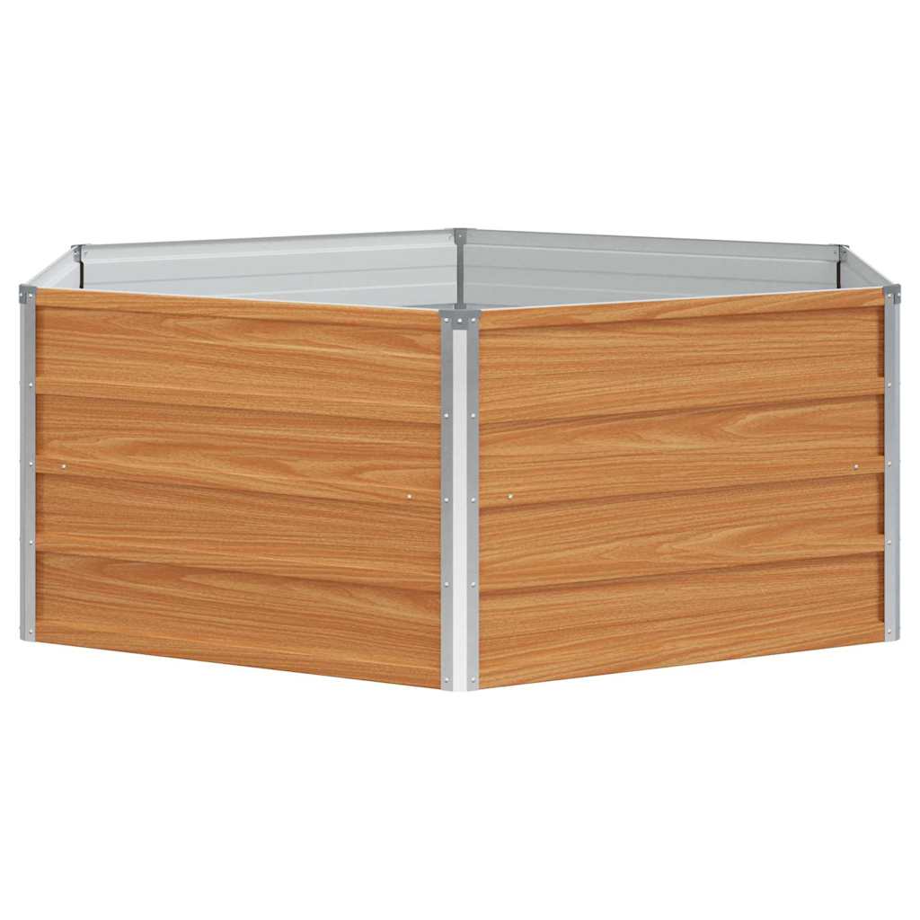 Cama de Jardín Elevada Aspecto de madera 129 x 129 x 45 cm