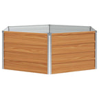 Cama de Jardín Elevada Aspecto de madera 129 x 129 x 45 cm