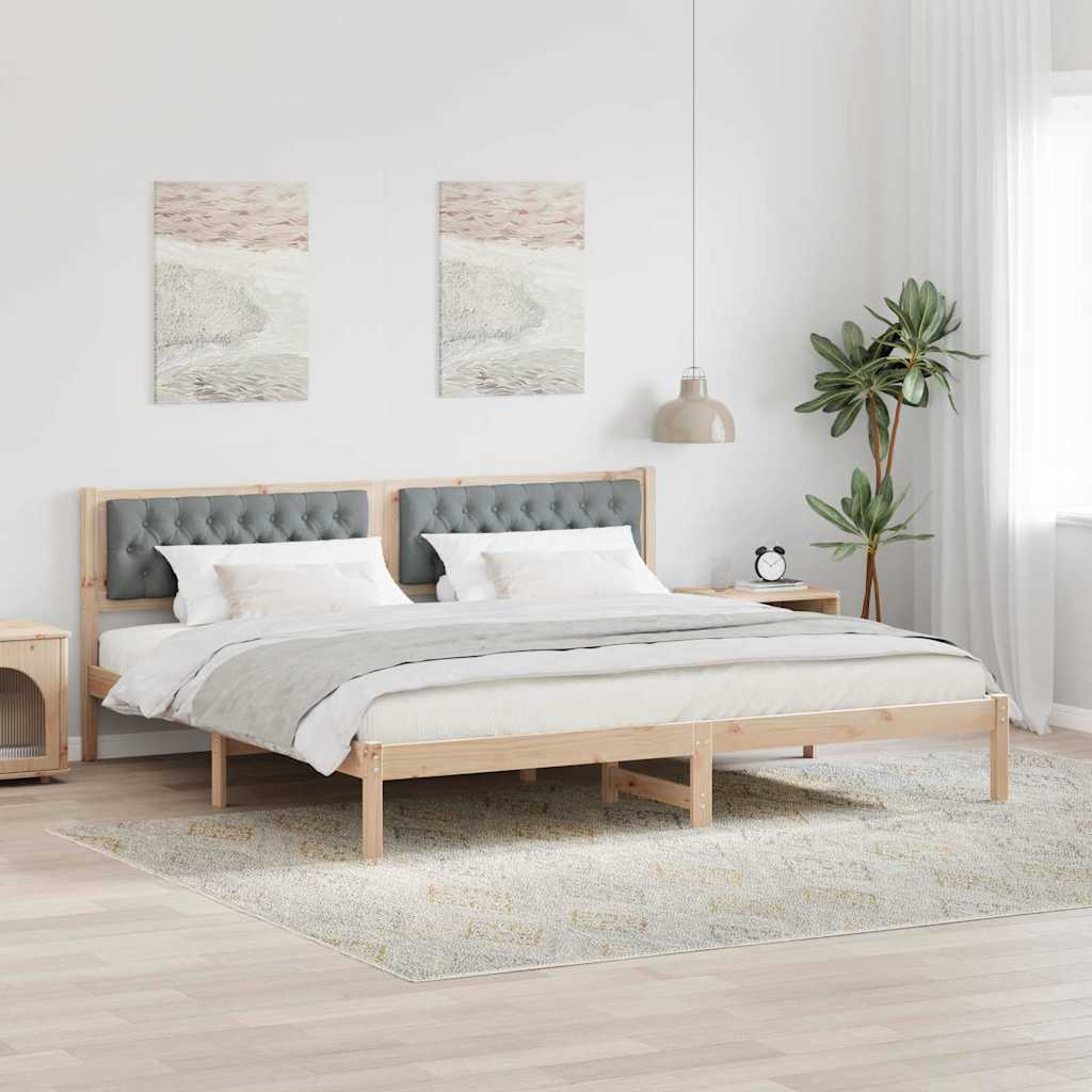 Kids' bed with headboard Jeans Blue 80 x 160 cm fabric