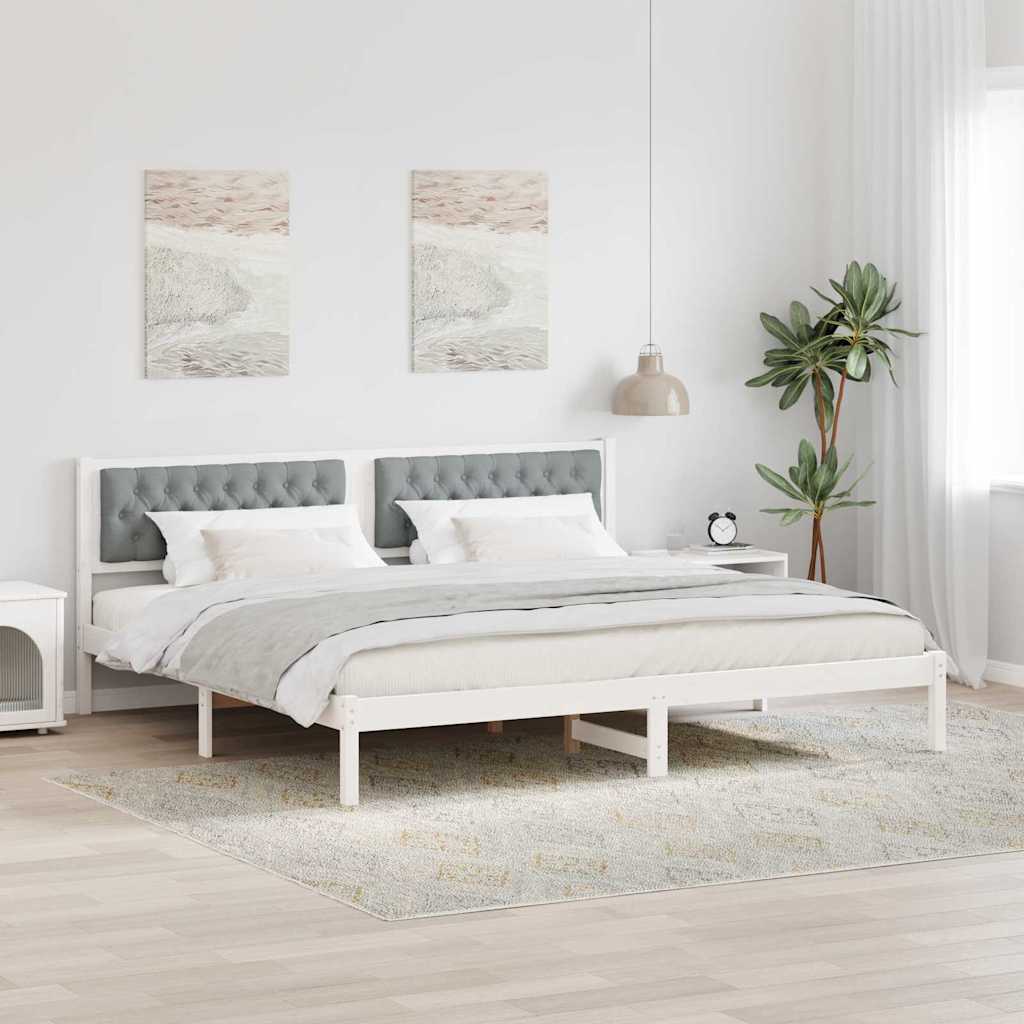 Kids' bed with headboard Jeans Blue 80 x 160 cm fabric